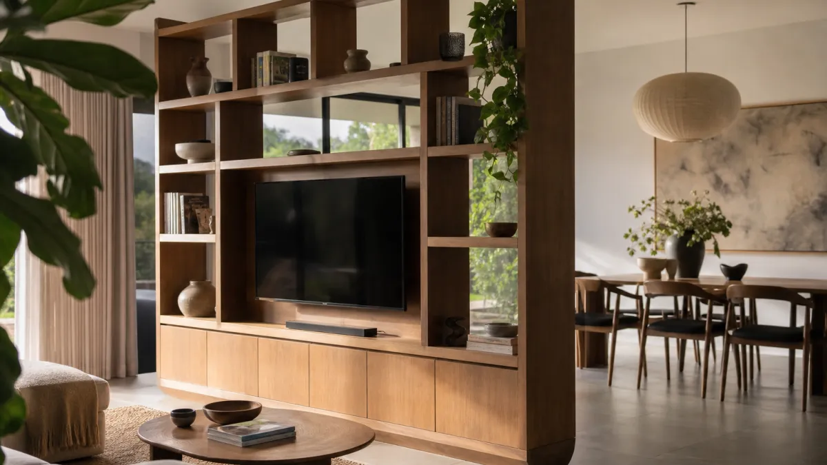 Meuble télé séparateur de pièce : optimisez votre espace